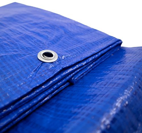 Abdeckplane 2 x 3m BLAU Wasserdicht + 1x Bildmagnet! Gewebeplane mit Ösen Gartenplane Tarnplane Plane für Outdoor & Garten Holz Camping & Survival Ausrüstung Bauplane Zeltplane 200 x 300 cm