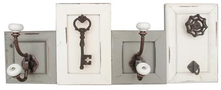HTI living Kleiderhaken Garderobe Vintage Wandhaken Hakenleiste