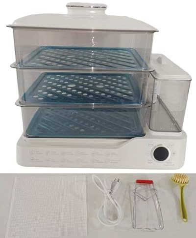 24l Electric Steamer, 800w Household Food And Vegetable Steamer, Automatic Power-Off Breakfast Machine, 24-Hour Delayed Start, Split Type Independent Water Tank, 3-Layer Stainless Steel Tray