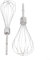 Stainless Steel Mixer Accessories for Kenwood, Beater and Whisk Set for Easy Batter and Cream Preparation (12 wire rods*)
