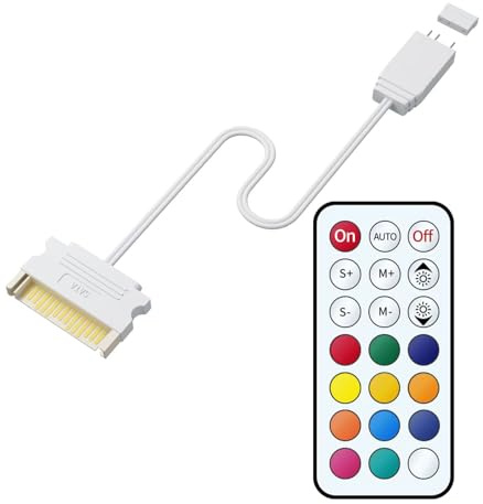 THINCAN 5V 3Pin ARGB Controller With 10 Lighting Mode 15Pin Power Compatibles For Computer Case Modding