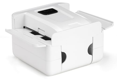 Asixxsix Automatisk Kortblandare, Enknappsdrift Lågbrus USB C Uppladdningsbar Elektrisk Blandningsmaskin, med Smart Sensor, för Kort Upp Till 67 Mm (Vit)
