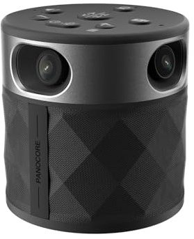 PANOCORE Cámara de reunión todo en uno de 360° - Cámara de conferencias de 360° para PC, Mac, altavoces y micrófonos, enfoque automático del altavoz, salida 1080p, aislamiento de voz AI
