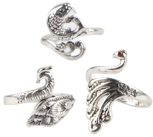 Kuuleyn 3 pezzi anello per maglieria regolabile anelli per uncinetto guida per filati supporto per dito strumenti per cucire