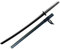 BAY® Set Angebot Katana mit Scheide SAYA aus Polypropylen Bokken Attrappe Training Samuraischwert Schwert Samurai schwarz aus TPR- Kunststoff 100 cm Trainingsschwert