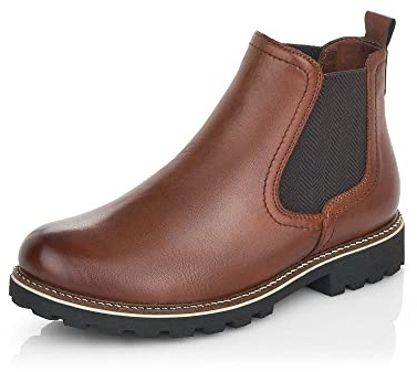 Remonte Damen Chelsea Boots D8470, Frauen Stiefeletten,lose Einlage,Schlupfstiefel,flach,Boots,Stiefel,Bootee,Booties,halbstiefel,braun,36 EU / 3.5 UK