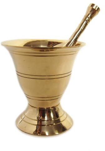 How To Grind & Brew Saffron: Prisvärd handgjord minirässingsmortel och mortelstöt set för saffran och kryddor (minimässing)