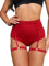 Tongmingyun Kurze Sporthose Damen High Waist Gym Booty Shorts Bauchweg Radlerhose Sportshorts Boxershorts Leggings Unterhosen Sommer Short für Yoga Joggen Pilates Fitness Rot M