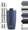 FLSK Tumbler mit Edelstahl-Strohhalm Set I 3h Wärmeisolierung I BPA-frei I inkl. Reinigungsbürste I Stilvoller und nachhaltiger Begleiter für jeden Tag (midnight)