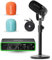 Movo Music Audio Interface Bundle - Phantom USB Audio Interface, CastMic XLR Dynamic Microphone, and Tabletop Stand - Professional Studio Equipment for Musicians, Singers, and Producers