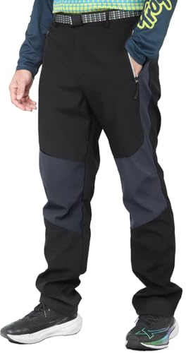 LY4U Pantalones de Senderismo para Hombre, Pantalones para Caminar al Aire Libre, Pantalones de Ciclismo Transpirables para Hombre, Pantalones de Secado Rápido con Bolsillos con Cremallera
