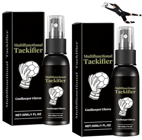 2 Stück Torwarthandschuhe Spray Grip, Football Handschuhe Grip Spray, Leicht Zu Tragen, Torwart-Trainingsgeräte-Zubehör, Verbessert Den Griff der Handschuhe,Um EIN Verrutschen des Balls zu Verhindern