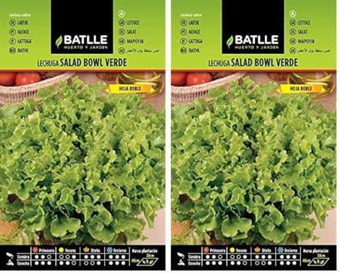 Semillas Batlle Lechuga Salad Bowl Verde (Paquete de 2)