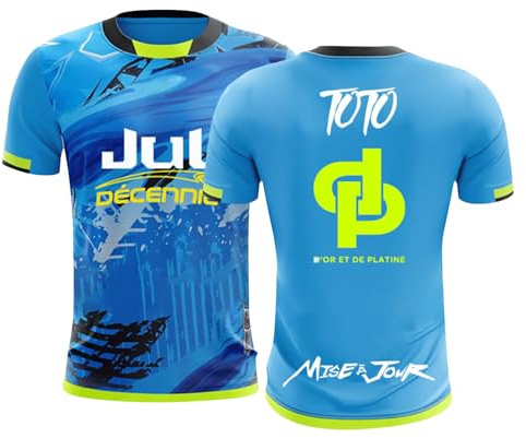 Tee-Shirt JUL Style Foot pour Homme Femme Enfant, T-Shirt Confortable Coupe Décontractée, Vêtement Sportif Idéal en Cadeau pour Supporter et Amateur de Football