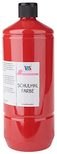 VBS Schulmalfarbe 1 Liter Matt lösungsmittelfrei deckintensiv Temperafarbe Rot