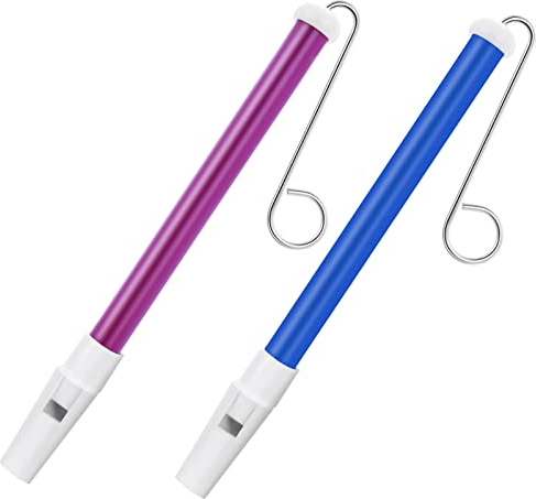 Abeillo 2 silbatos deslizantes de plástico con barras de acero inoxidable para niños y niñas, instrumento musical profesional para principiantes