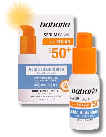 Babaria - Serum Acido Hialuronico | Protector Solar Facial 50 | Acido Hialuronico Serum Facial | Proteccion Solar 50