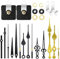 2 Stücke Geräuschloses Uhrwerk Set, Uhrwerk für Wanduhr, DIY Uhr Ersatzteile mit 5 Uhrzeiger Sets, Quarz Uhrenwerk Lautlos, Uhr Ersatzteile, Leise, Für Clock Ersatzteile Ersatz, Teile Reparatur-Kit
