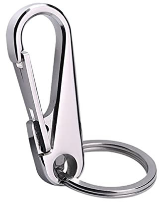 SOPOTUTU Llaveros Inoxidable Hombres Cadena Práctica de Fijación de Llaves de Coche Accesorios Únicos para Llaves Diseño Duradero y