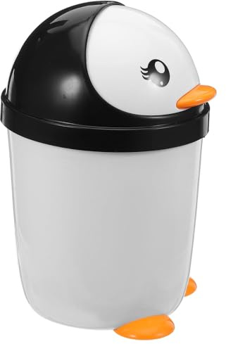 Cabilock Papelera con Tapa Abatible Diseño para Oficina Coche Cocina Dormitorio Cubo Basura Estable y Versátil para Adultos