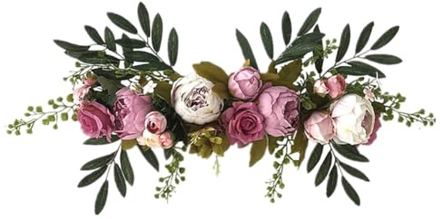 Buhdjfnke 1 Pz Festoni di Fiori di Rosa Artificiali, Festoni Decorativi Come Mostrato per Le Decorazioni del Giardino della Stanza di Casa