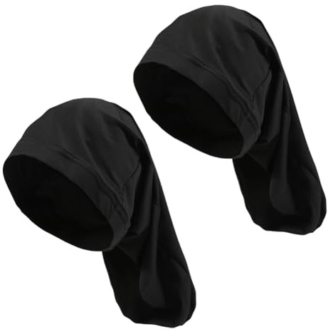 FSSTUD Lot de 2 bonnets longs élastiques pour dreadlocks - Grand bonnet de protection pour cheveux bouclés - Respirant - Pour homme et femme