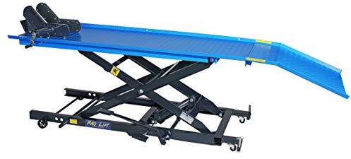 ProLiftWerkzeuge Plataforma elevadora para motocicleta, 450 kg, bomba de pie, plataforma elevadora para motocicleta, plataforma de tijeras, elevador hidráulico, elevador de motocicleta, elevador