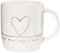 ASA 18061414 linia Becher mit Henkel, Fine Bone China, 9,4cm, Klar