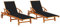 Chusui Sonnenliegen 2 STK. mit Auflagen, Gartenliege, Strandliege, Relaxliege, Saunaliege, Poolliege, Campingliege, Liege Garten, Massivholz Akazie