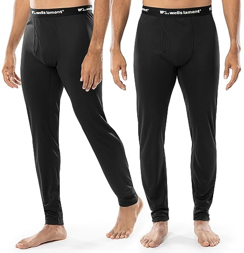 Wells Lamont Men's Performance Baselayer Thermal Bottom, Black, Large