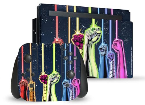 Head Case Designs Offizielle Green Lantern DC Comics Power Ringe Comic Buch Umschlag Vinyl Haut Gaming Aufkleber Abziehbild kompatibel mit Nintendo Switch Console & Dock & Joy-Con Controller Bundle