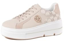 QUEEN HELENA Sneakers Casual Scarpe da Ginnastica Platform Leggere Donna X33-11 (X30-12 Beige, Sistema Taglie Calzature EU, Adulto, Donna, Numero, Media, 35)