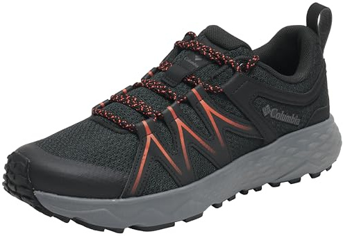Columbia Men's Peakfreak Roam, Low Rise Trekking and Hiking Shoes, Black/Red Quartz, 8