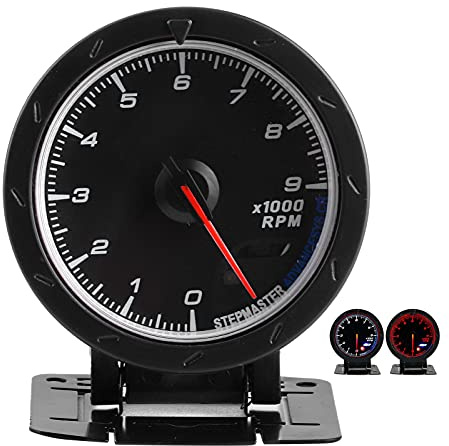Zohisin varvräknare liten 2 cylinder motor liten varvräknare mätare 17. 0×13. 0×8. 0 varvräknare mätare 0 9000rpm vit 65mm dia 12v automatisk instrumentvarvräknare 0-6000rpm