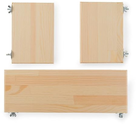 AMIDA Craft Chinchilla-Holzplattform, 3 Stück. Käfigzubehör aus Holz für kleine Haustiere, Regale und Plattformen für Chinchillas, Hamster, Degus, Ratten und Vögel