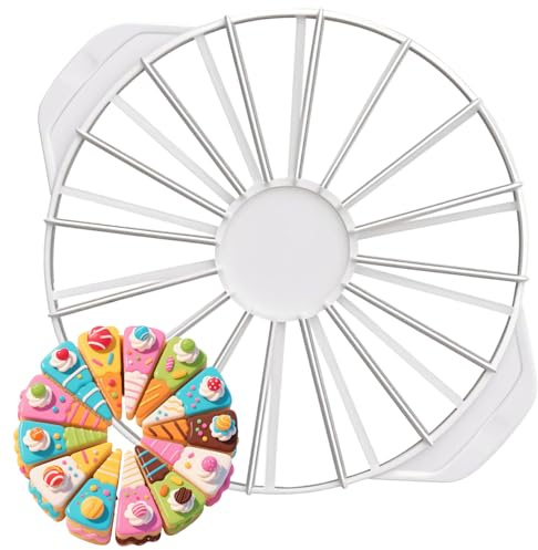 RTIOUJGI Verstellbarer Kuchenteiler & Tortenschneider – 14/16 Stücke – lebensmittelecht & spülmaschinenfest – runde Kuchen, Geburtstag & Profi-Backen