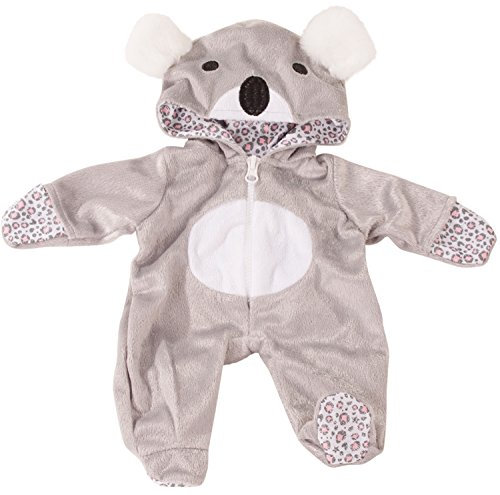 Götz 3402915 Onesie Koala - Einteiliger Puppen-Overall Puppenbekleidung Gr. S - Bekleidungs- und Zubehörset für Babypuppen 30 - 33 cm