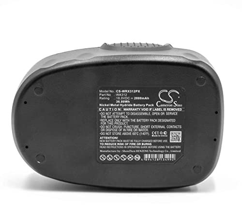vhbw Akku kompatibel mit Worx WG150, WG150s, WG152, WG250, WG541, WG900, WG901 Elektrowerkzeug (2000 mAh, NiMH, 18 V)