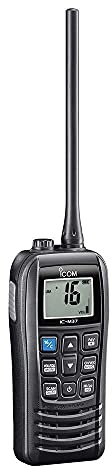 Icom VHF Radio palmare galleggiante 6W, Nero, S