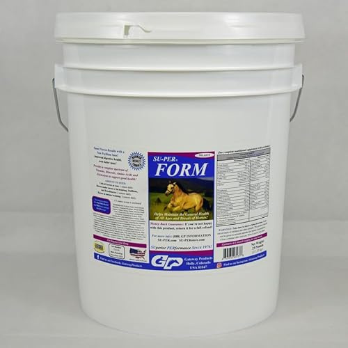 SU-PER Form Horse Vitamins and Minerals Pellets - Nutritional Supplement with Probiotics - Vitamins, Minerals, Amino Acids & Electrolytes - Helps Maintain General Health - 25 Pounds, 6 Month Supply