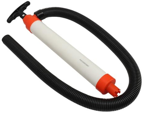 Manual Bilge Pump with Hose, Portable Hand for Boats Kayak Canoe, Powerful Pumping Capacity, Suitable for Yachts, Ships, Fishing Boats, Kayaks, Speedboats (White)