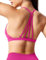 ZAAYO Soutiens-Gorge De Sport Femme Gorge sans Armature Push Up Brassiere sans Armature avec Coussinets Sport Femme sans Couture Confortable pour Quotidien Sport Yoga Rose M