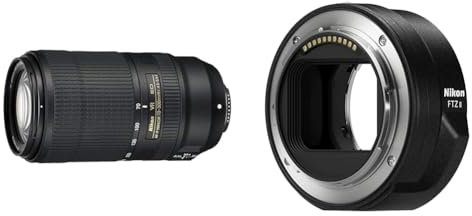 Nikon AF-P Nikkor 70-300mm 1:4.5-5.6E ED VR Objektiv (62 mm Filtergewinde) für Nikon-F-Bajonett schwarz & FTZ II (Adapter für F Objektive auf Z-Mount Kameras)
