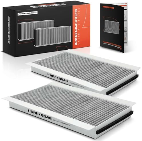 Frankberg 2x Cabin Air Filter Compatible with 5 Series E60 520-550 2001-2010 5 Series Touring E61 520-550 2004-2010 6 Series E63 630-650 2004-2010 6 Series E64 630-650 2004-2010 Replace# 64316935823