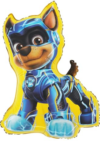 Palloncino a Forma di Cane Paw Patrol, Decorazione per Feste, Blu e Giallo, Design Chase