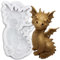 Sijiangmold Drachen Silikonform Fliegender Drache Fondant Formen für Kuchen Dekoration Schokolade Cupcake Topper Gum Paste Candy Polymer Clay