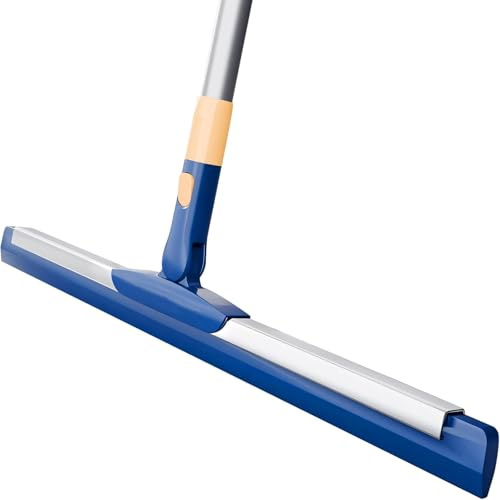 Golvskrapa kraftig, 50 cm stor golvskrapa kvast med 130 cm långt handtag skrapa gummikvast för garage, kakel, däck, badrum, fönster, glas