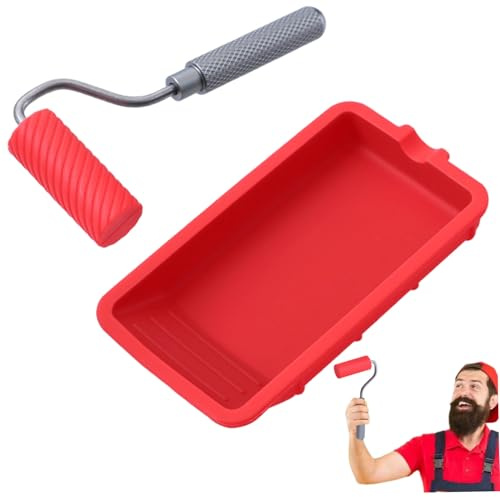 Ensemble de rouleaux de colle applicateur colle en silicone avec plateau pour le travail du bois, les arts et l'artisanat, les projets en bois, la réparation meubles et le kit peinture