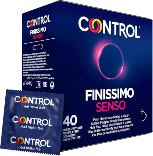 CONTROL Finissimo Senso Preservativos Ultrafinos de Látex Natural 40 Unidades