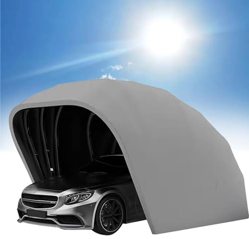 Tenda da sole per auto esterna, Carport semi-automatico in tessuto Oxford, garage a prova di freddo in acciaio inossidabile, posto auto coperto mobile chiuso